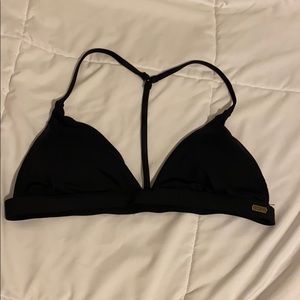 Black Roxy Triangle Bikini Top